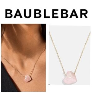 BaubleBar Juno Rose Quartz Necklace